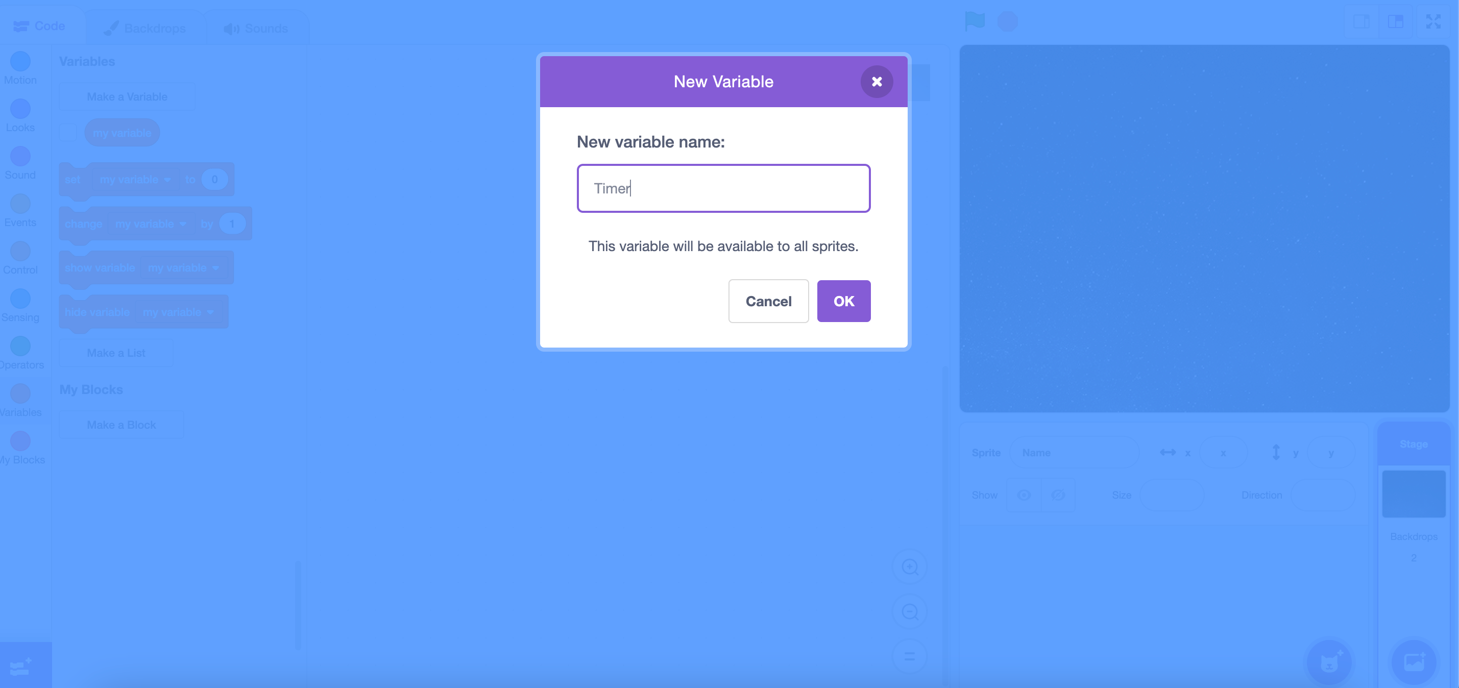 Create Variables