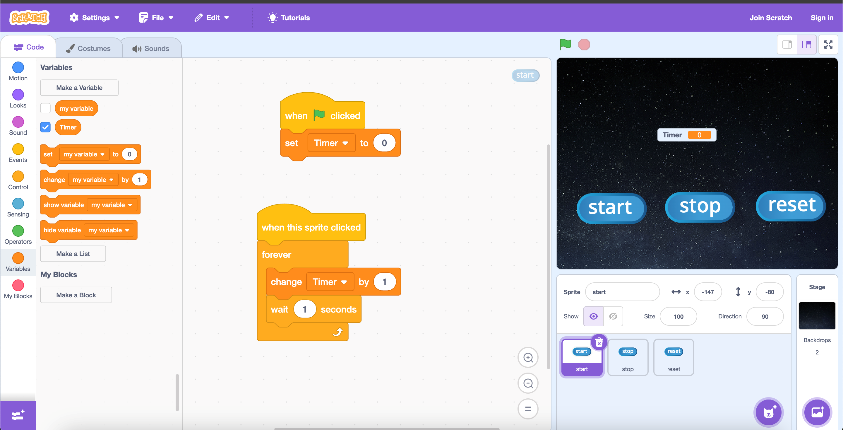 Coding the Timer