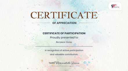 Sample 98thPercentile Achievement Certificate