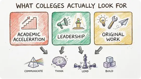 The three things colleges actually look for
