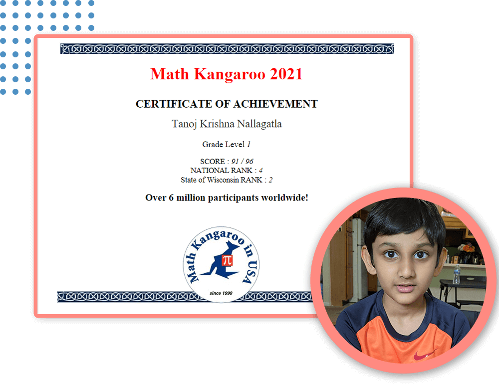 math kangaroo winner kid