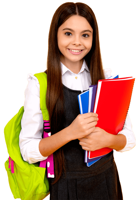 Girl with books